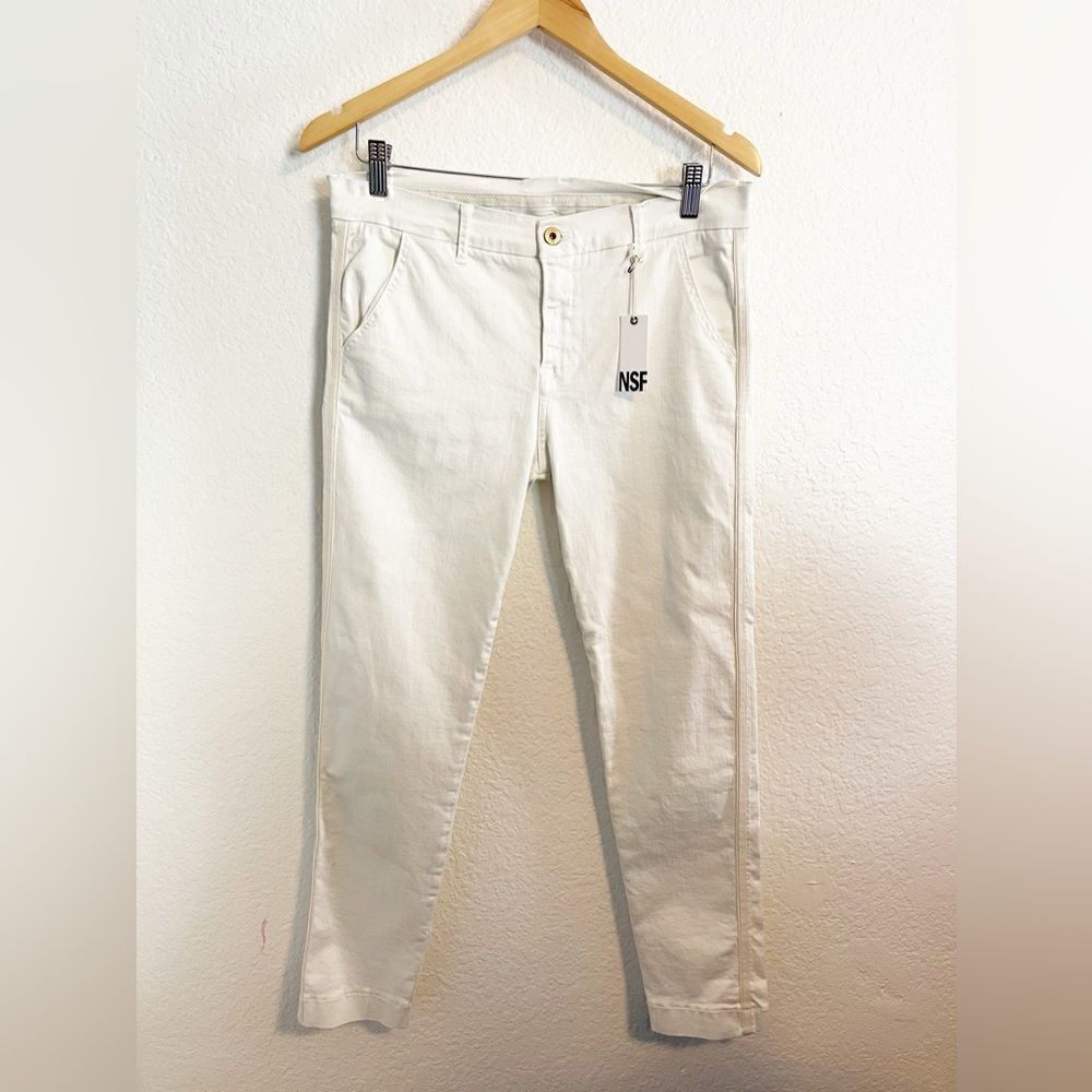 NSF The Wallace Slim Pant Trouser in cream NWT. - Picture 4 of 8